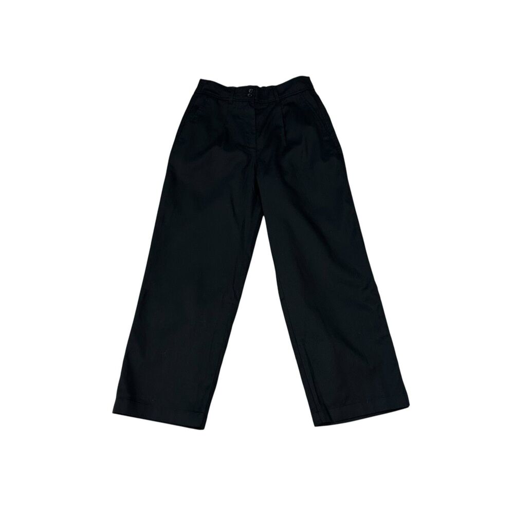 Quince Drapey Twill Tapered Trouser in Black Size 6